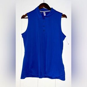 Under Armour Fitted Golf Polo Shirt Women L NEW Blue Breathable‎ Lightweight